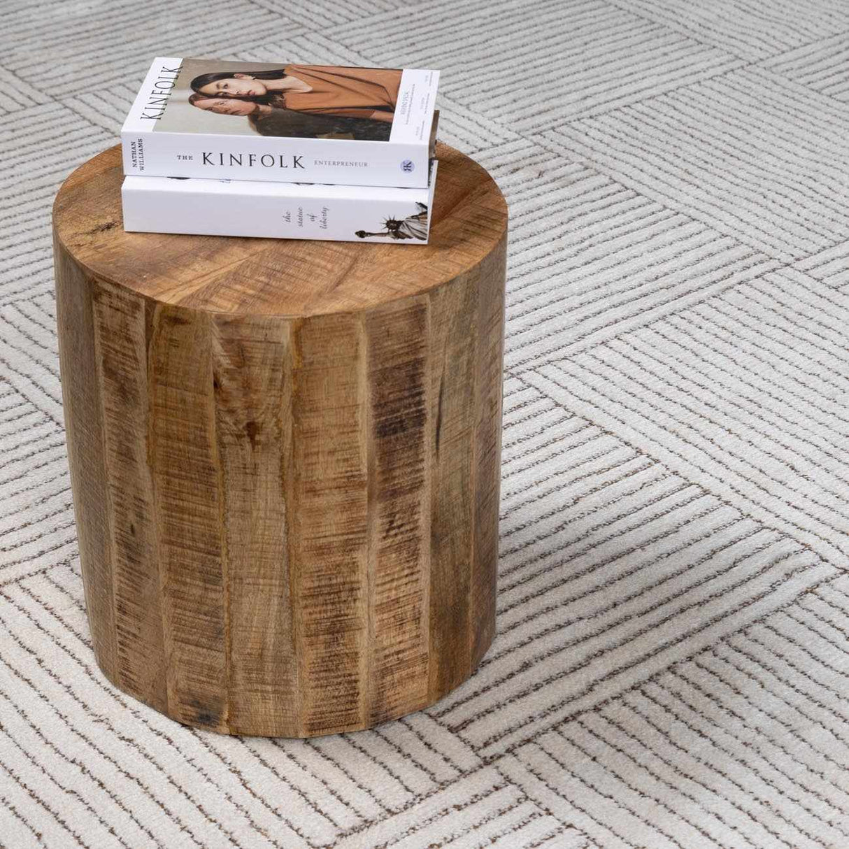 Modern Scandi High Pile Ivory/Dark Brown Architect II Area Rug