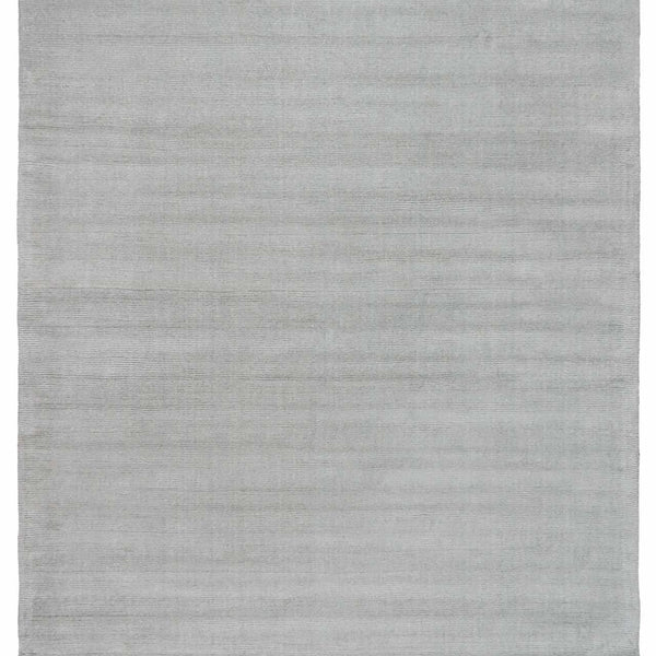 Brockton Solid Light Gray Wool Rug