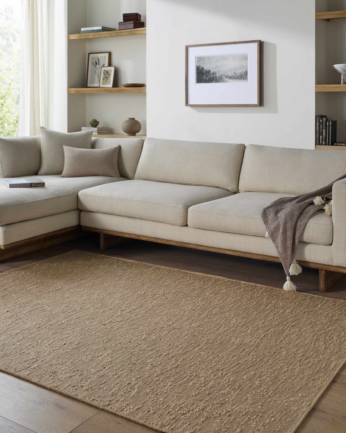 Breena Sandstone Washable Area Rug