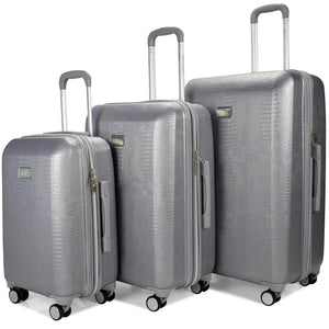 Snakeskin 3-Piece Expandable Classy Luggage Set
