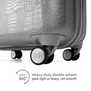 Snakeskin 3-Piece Expandable Classy Luggage Set