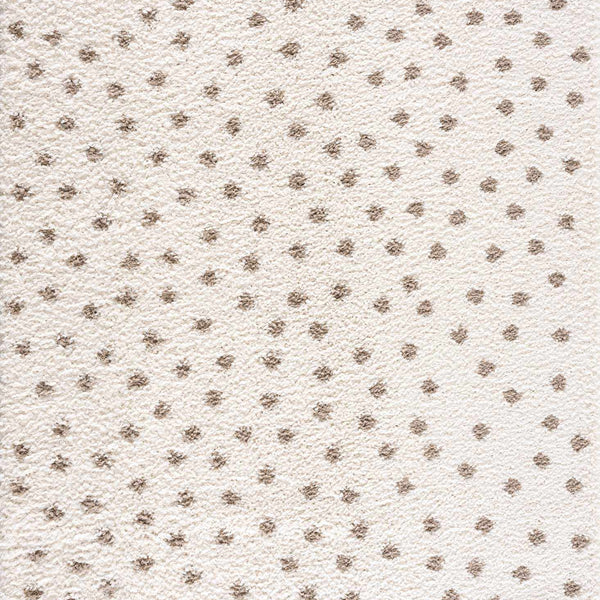 Chaia Dotted Cream & Brown Plush Rug