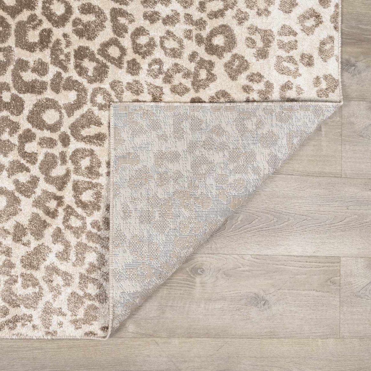 Tan Bonhill Leopard Print Area Rug