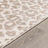 Tan Bonhill Leopard Print Area Rug