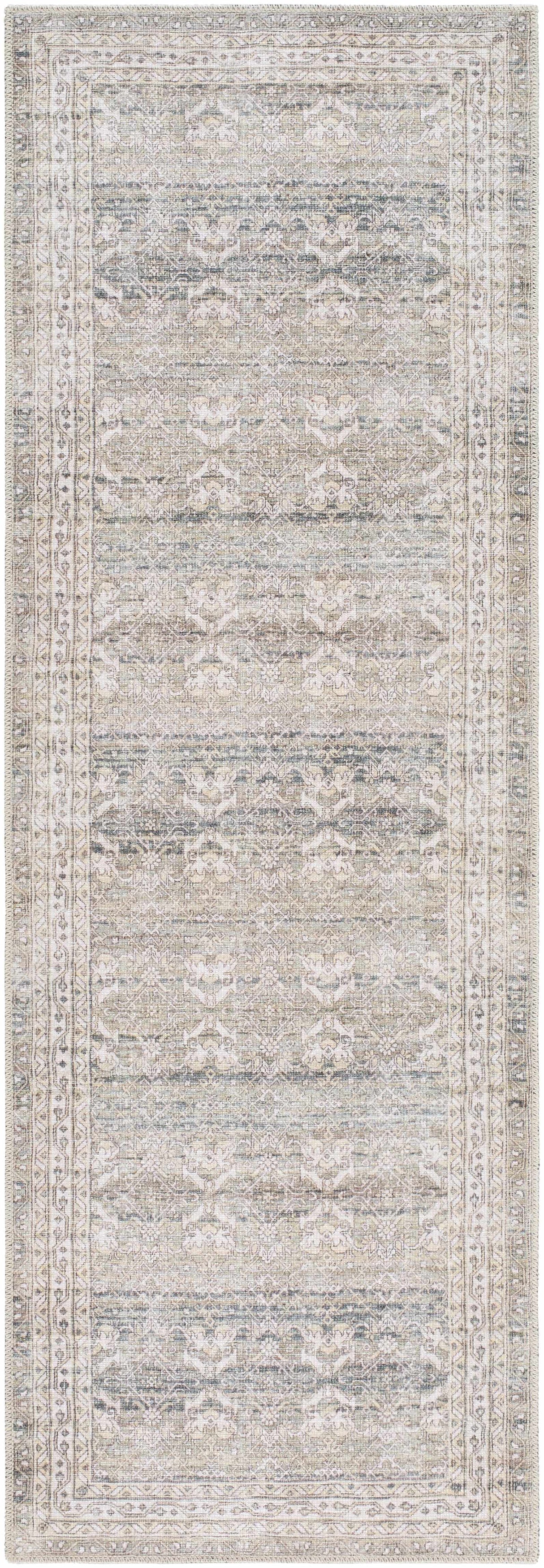 Billie Vintage Flat Pile Washable Rug