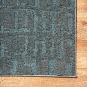 Dragan Teal Modern Area Rug