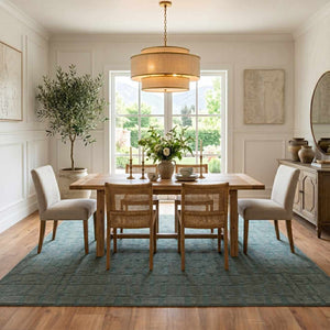 Dragan Teal Modern Area Rug