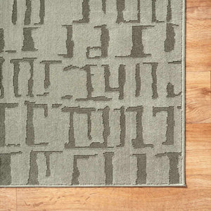 Dragan Green Modern Washable Area Rug