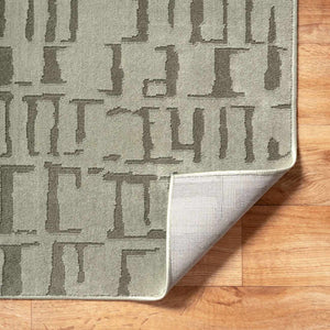 Dragan Green Modern Washable Area Rug