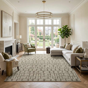 Dragan Green Modern Washable Area Rug