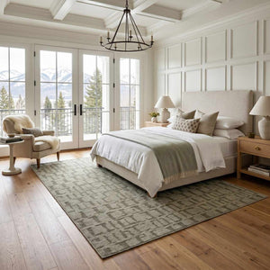 Dragan Green Modern Washable Area Rug