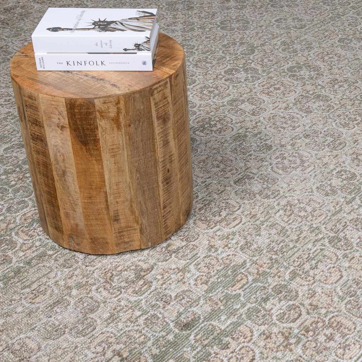 Galey Alix x Livabliss Vintage Oriental Boho Olive Myrtle Avenue II Area Rug