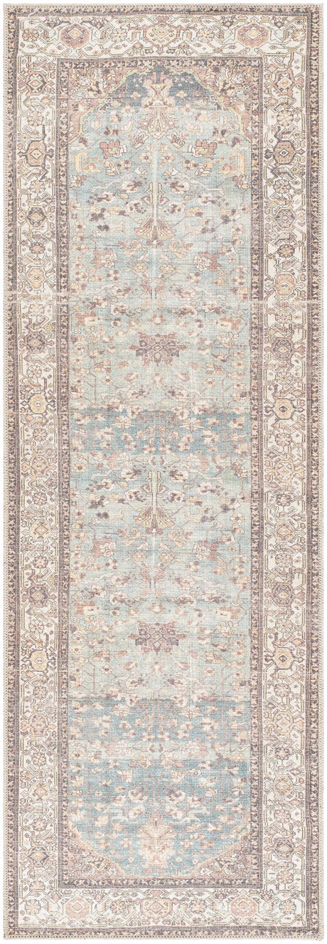 Bahram Vintage Flat Pile Washable Rug