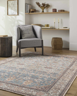 Bahram Vintage Flat Pile Washable Rug