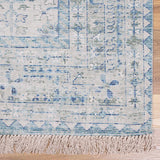 Byers Handmade Cotton-blend Aqua Rug