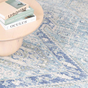 Byers Handmade Cotton-blend Aqua Rug