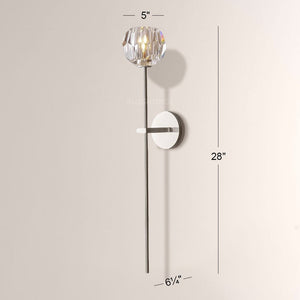 Luxury Crystal Wall Sconce Brass Bedroom Vanity Light