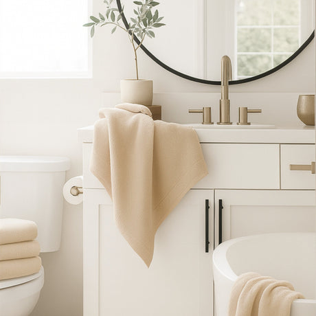Bamboo Cotton Towel Set - Viscose from Bamboo + Cotton - 8pc - Champagne