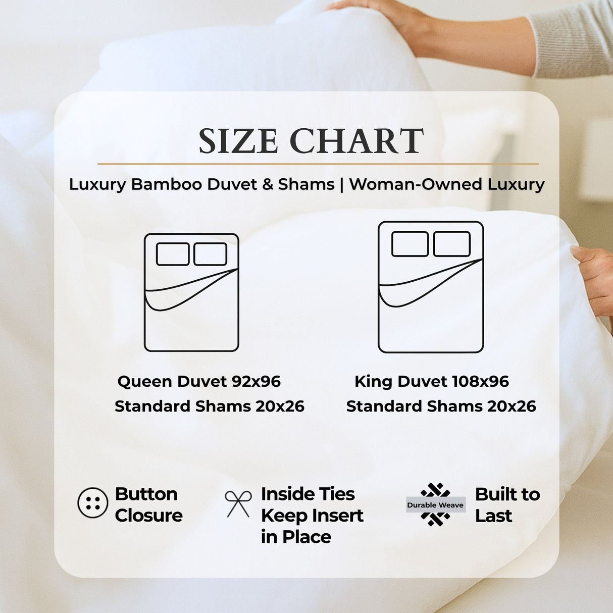 Bamboo Duvet Cover Set - 100% Viscose from Bamboo - 3pc - Platinum Geo