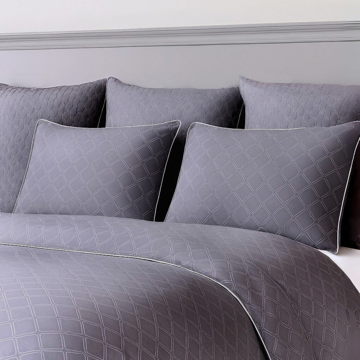 Bamboo Duvet Cover - 100% Viscose from Bamboo - King/CK - Platinum Geo