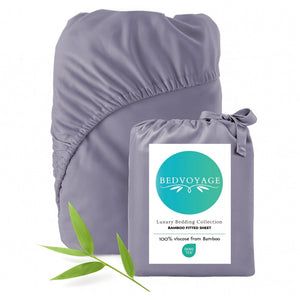 Bamboo Fitted Sheet - 100% Viscose from Bamboo - Platinum