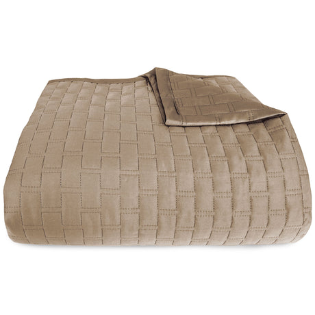Bamboo Quilted Coverlet - 100% Viscose from Bamboo - Champagne