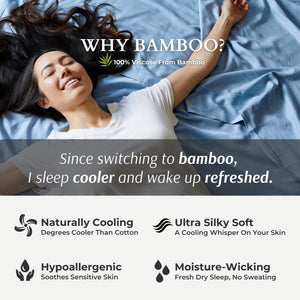 Bamboo Sheet Set - 100% Viscose from Bamboo - Ocean