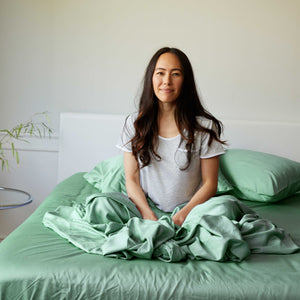 Bamboo Fitted Sheet - 100% Viscose from Bamboo - Seaglass
