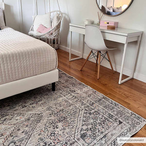 Barny Tan Washable Area Rug