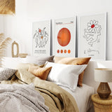 Abstract Picasso Wall Art Set of 3 Poster