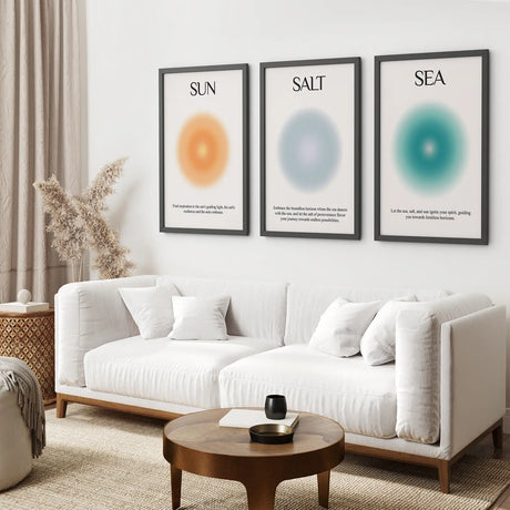 Sun Salt and Sea Aura Posters Wall Decor Set