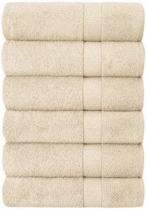 Set of 6 Hotel & Spa 100% Cotton Bath Towels 27x52 inch