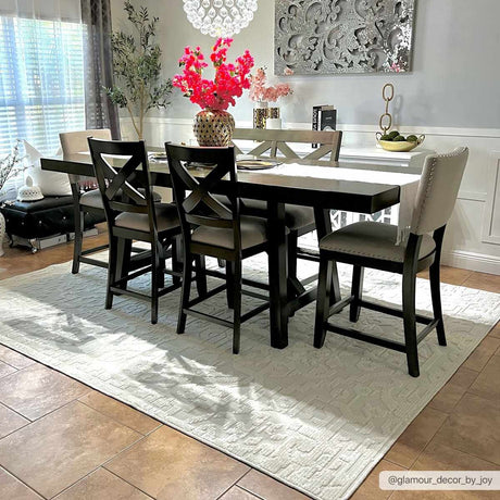 Beren Cream Washable Area Rug - Clearance