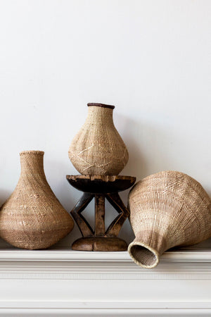 Binga Nongo Natural Woven Gourd Basket
