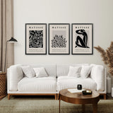 Black Beige Vintage Henri Matisse Wall Art Set