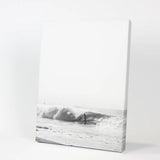 Black White Boho Tropical Wall Decor. Surfer, Waves