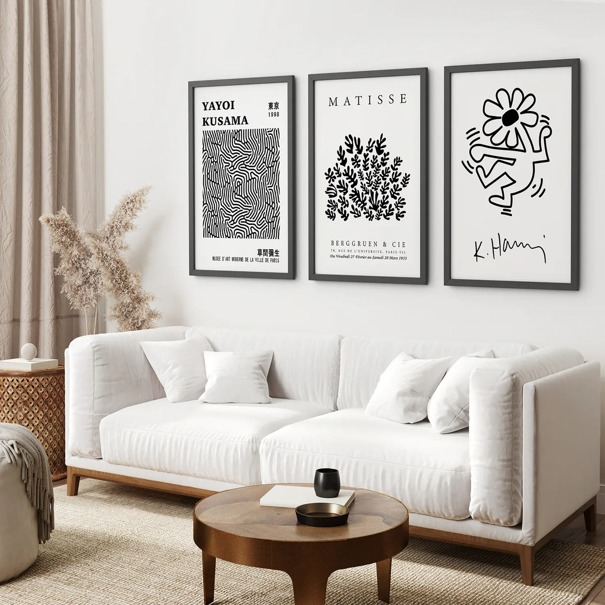 Black and White Matisse Art Set of 3 Posters