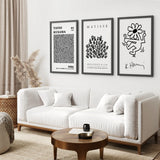 Black and White Matisse Art Set of 3 Posters