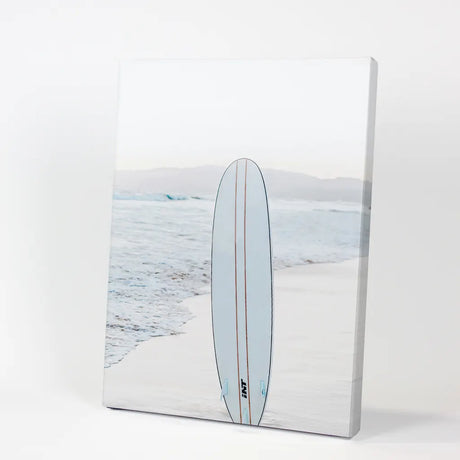 Blue Surfboard Print. Ocean Beach Wall Art