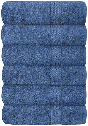 Set of 6 Hotel & Spa 100% Cotton Bath Towels 27x52 inch