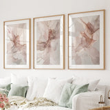Neutral Abstract Set of 3 Prints Wall Art Decor