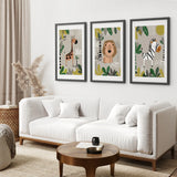 Set of 3 Safari Baby Animal Art Prints