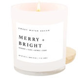 Merry and Bright Soy Candle - White Jar - 11 oz
