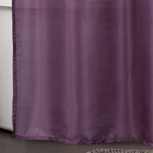 Covina Shower Curtain in Purple with Floral Embroidery