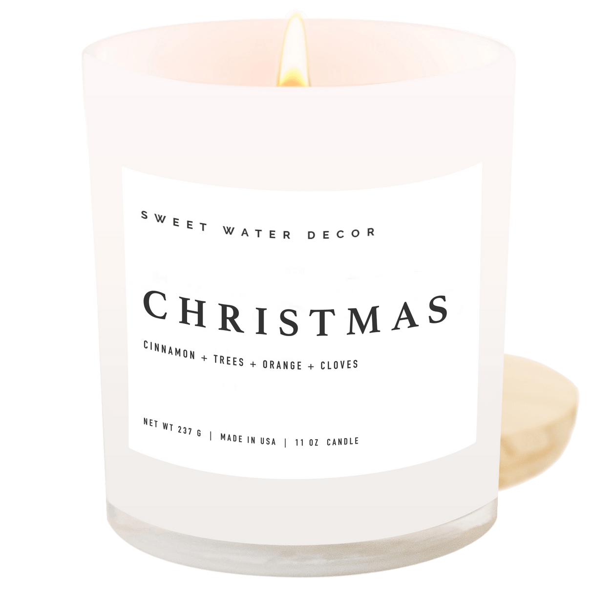 Christmas Soy Candle - White Jar - 11 oz