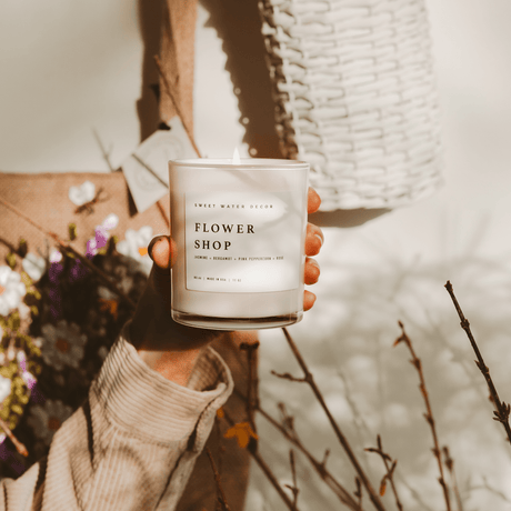 Flower Shop Soy Candle - White Jar - 11 oz