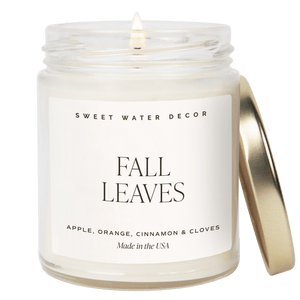 Fall Leaves Soy Candle - Clear Jar - 9 oz
