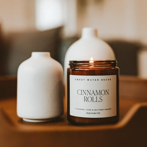 Cinnamon Rolls Soy Candle - 9 oz Amber Jar