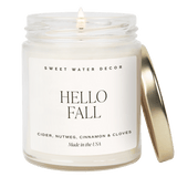 Hello Fall Soy Candle - Clear Jar - 9 oz