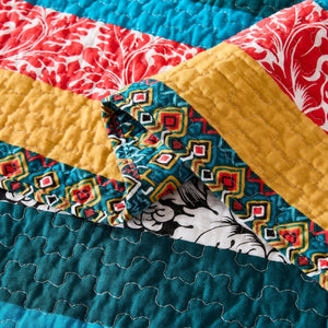 Boho Stripe 3-Piece Quilt Set